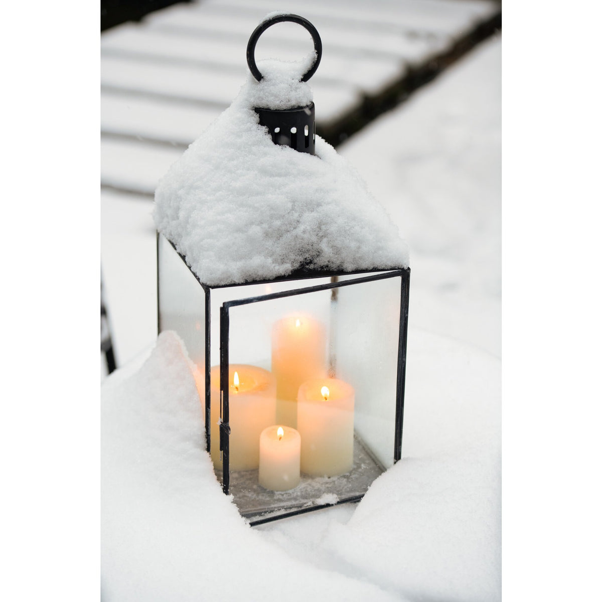 Lámpara Hagrid Vidrio/Hierro Negro L36cm x An36cm x Al85cm J-Line