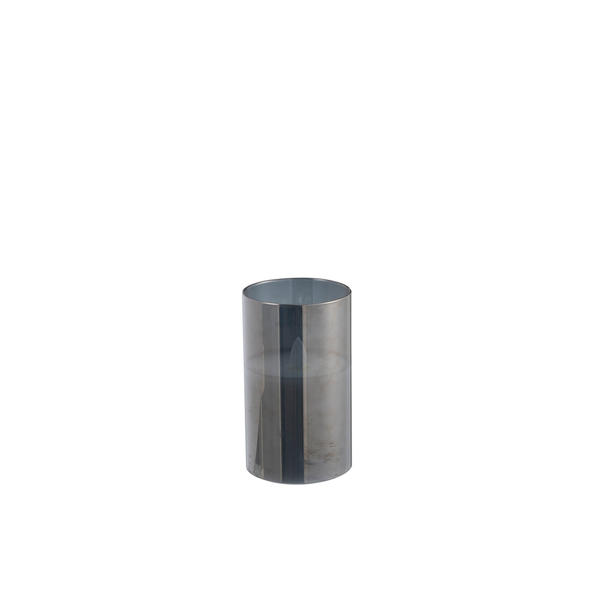 Lámpara LED Vidrio Brillante Gris Pequeña