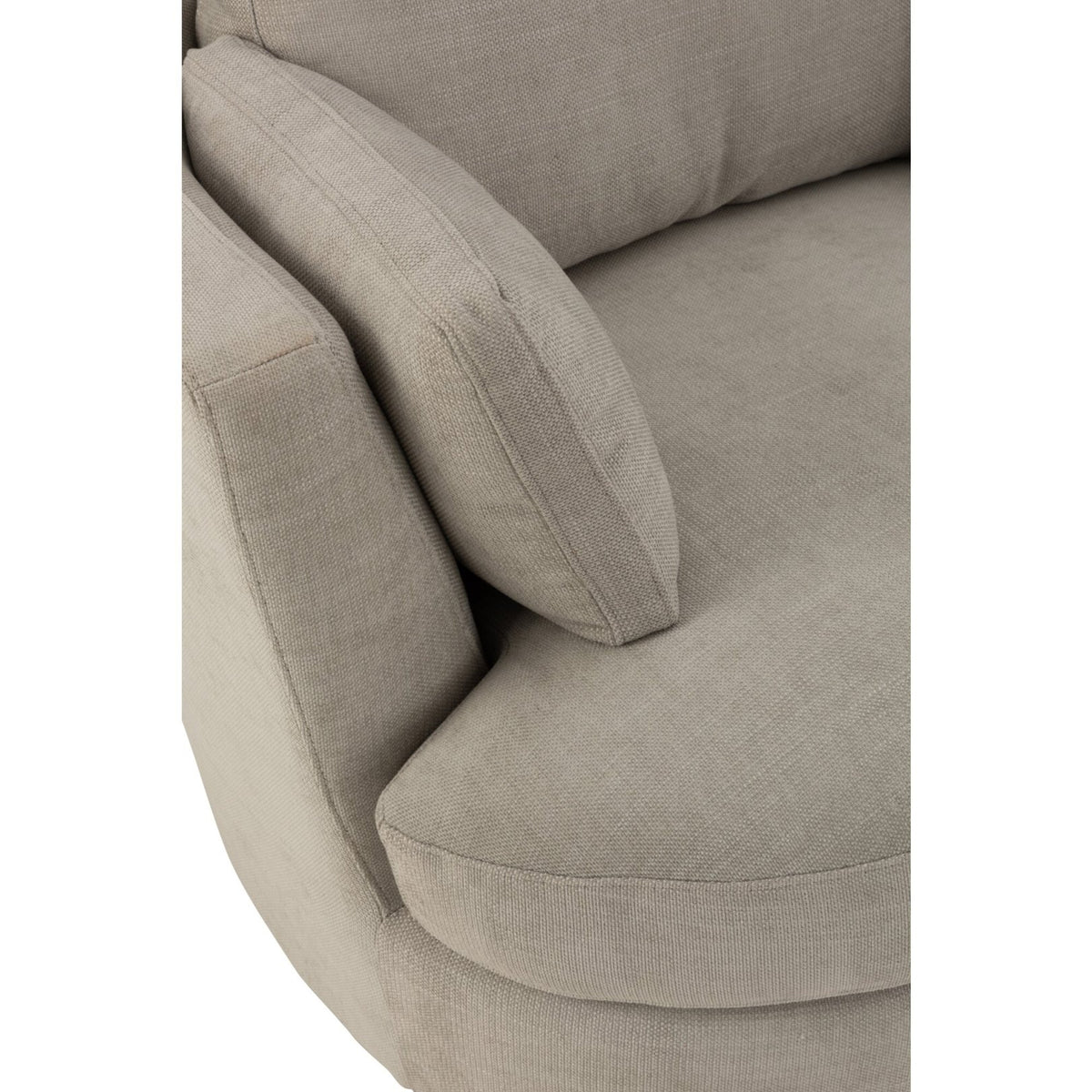 Sillón giratorio de madera/textil gris - J-Line