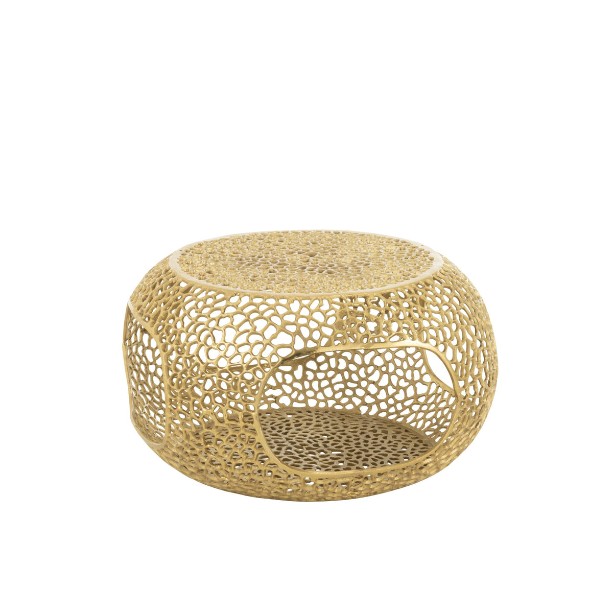 Mesa de centro de aluminio dorado de lujo Small J-Line