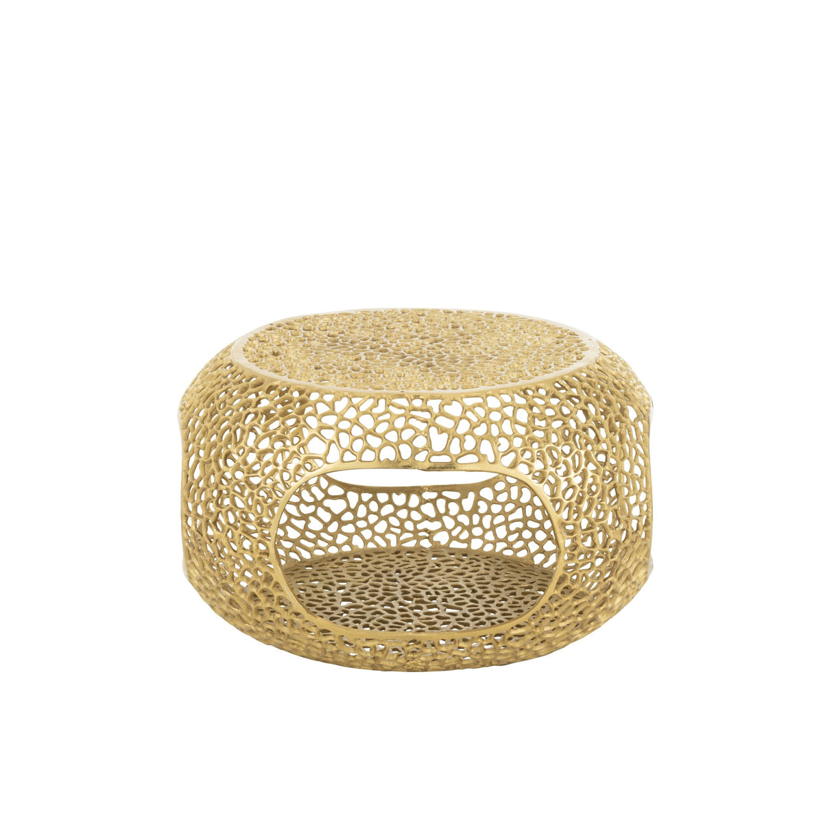 Mesa de centro de aluminio dorado de lujo Small J-Line