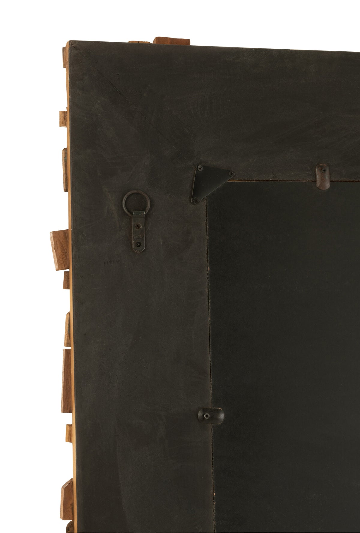 MIRROR SYMA RECYLCED WOOD/MIRROR NATURAL LARGE - - J-Line - livinglovely.nl