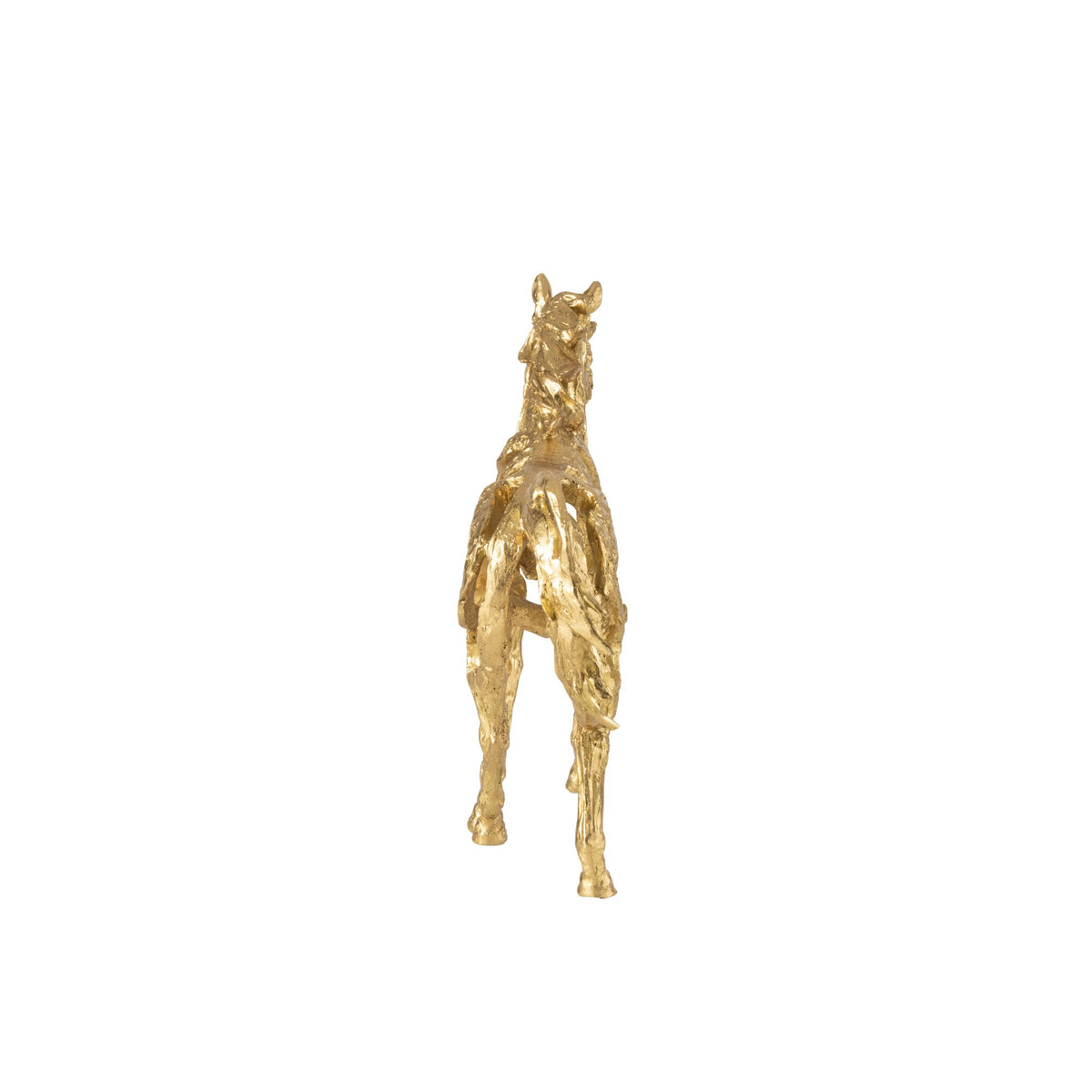 Caballo Corriendo Polirresina Color Dorado Pequeño J-Line