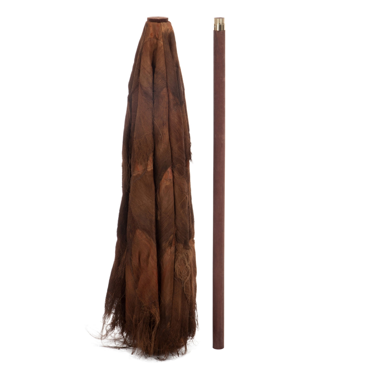Parasol Cocobladeren Bruin Large Ø290cm J-Line - Parasol - J-Line - livinglovely.nl