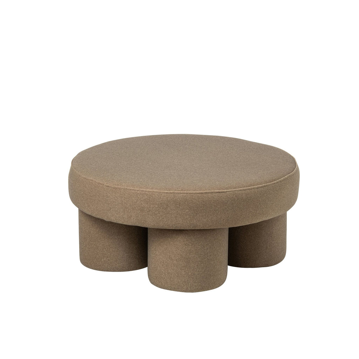 Puf Con Patas Multiplex/Tela Beige Grande J-Line