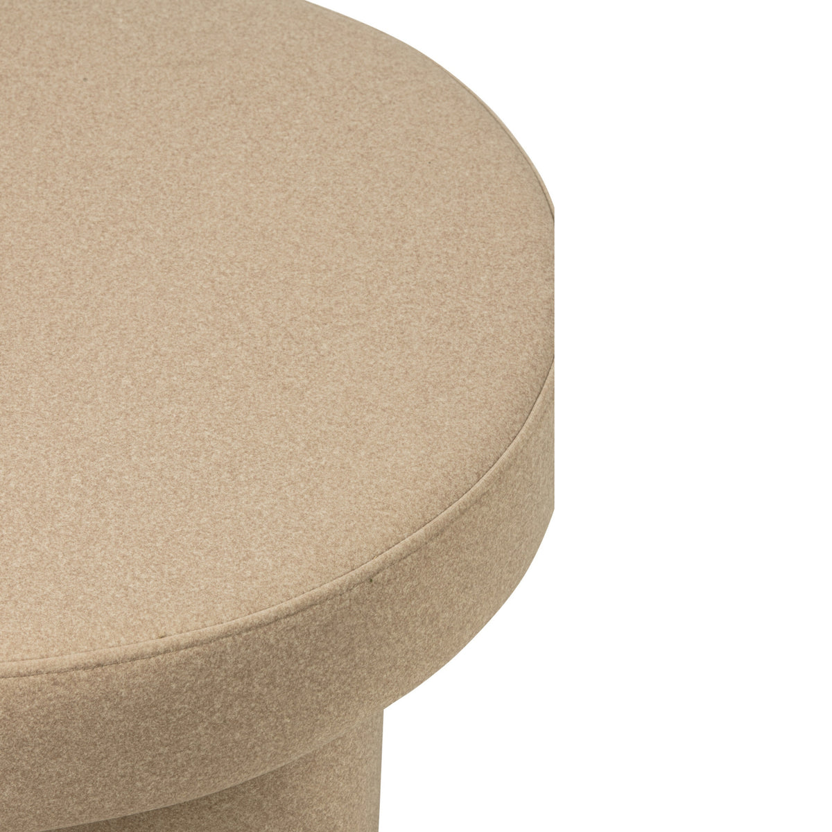 Puf Con Patas Multilaminado/Tela Beige Claro Grande J-Line