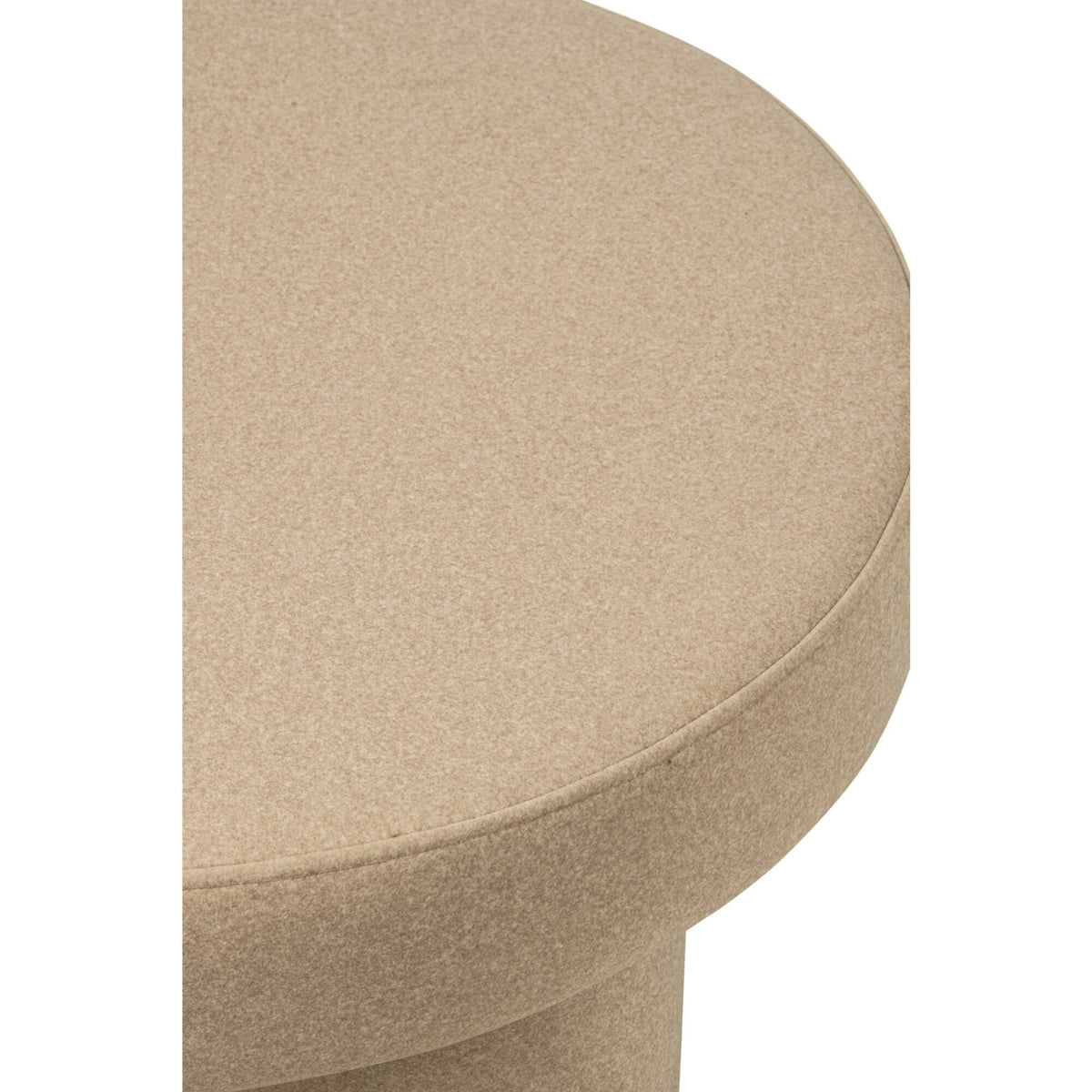 Puf Con Patas Multilaminado/Tela Beige Claro Grande J-Line