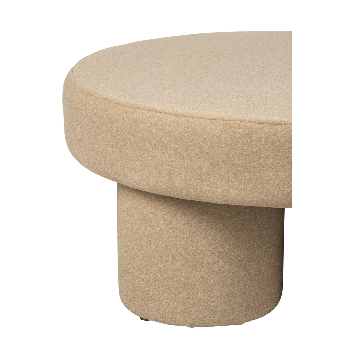 Puf Con Patas Multilaminado/Tela Beige Claro Grande J-Line