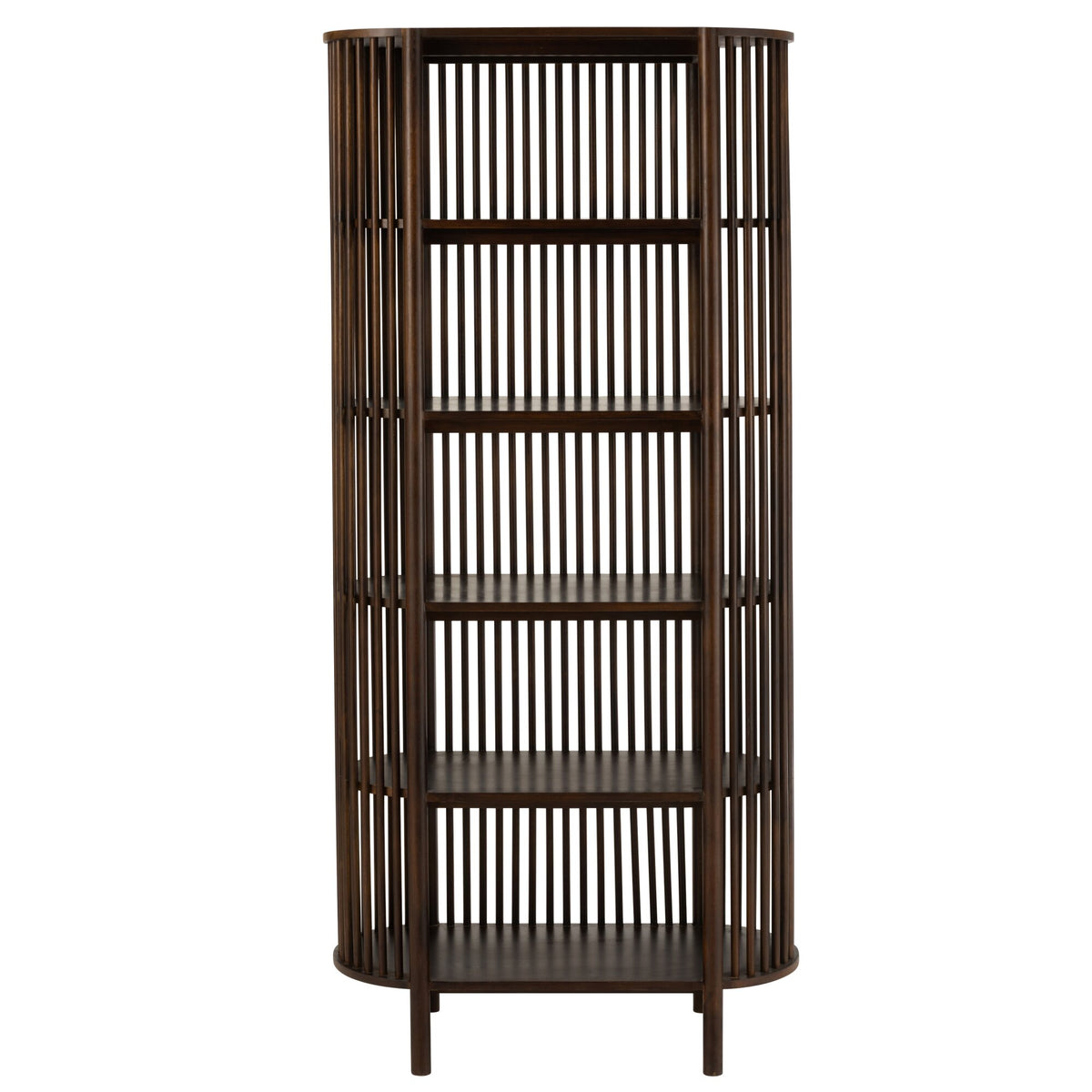 Estantería Conie 5 Estantes Madera de Mango Marrón Oscuro J-Line
