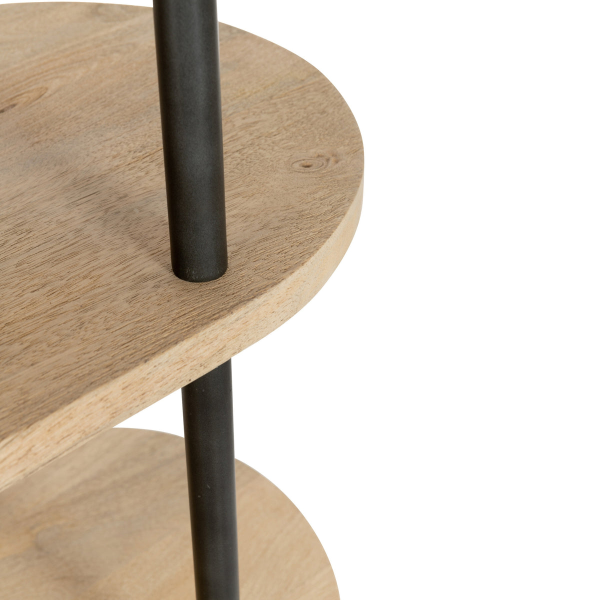 Estantería Eli 5 Estantes Madera de Mango/Hierro Natural/Gris J-Line
