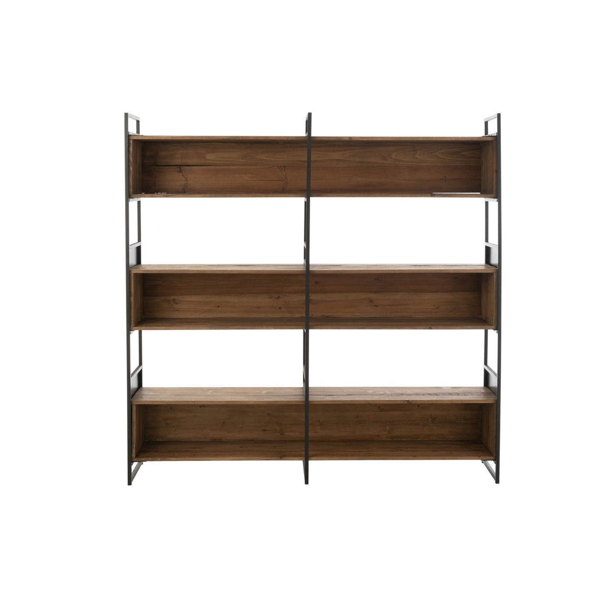 Estantería Rústica de Madera Reciclada Negro/Natural Large J-Line