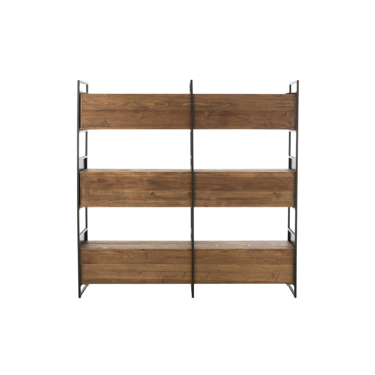 Estantería Rústica de Madera Reciclada Negro/Natural Large J-Line
