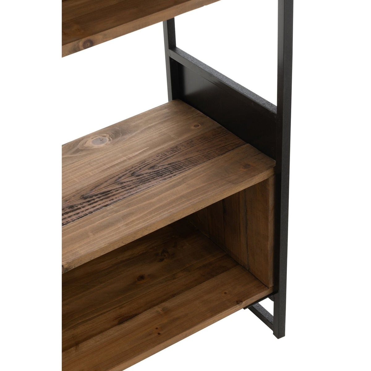 Estantería Rústica de Madera Reciclada Negro/Natural Large J-Line
