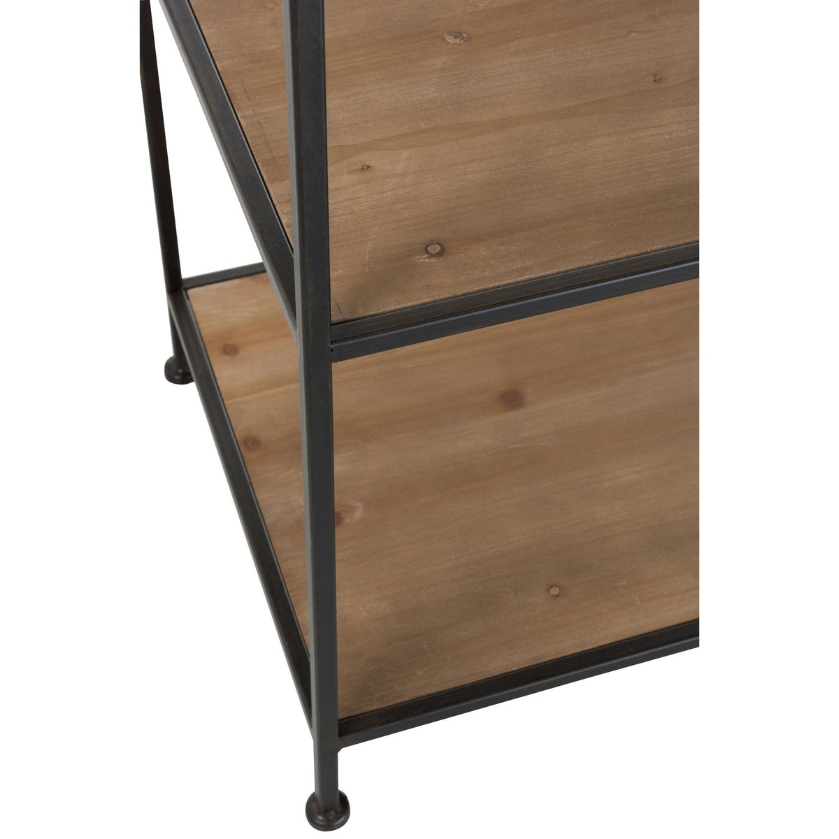 Estante para textiles de metal/madera negro J-Line