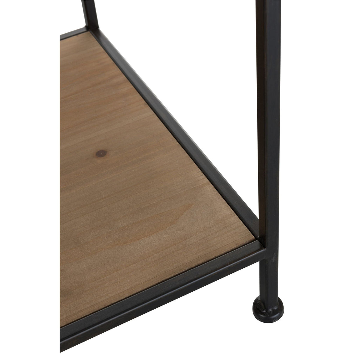 Estante para textiles de metal/madera negro J-Line