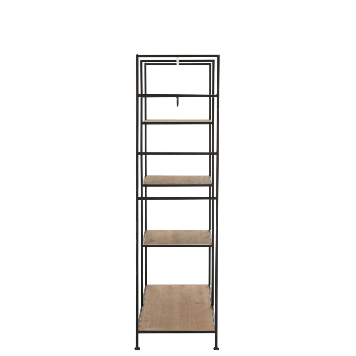 Estante para textiles de metal/madera negro J-Line