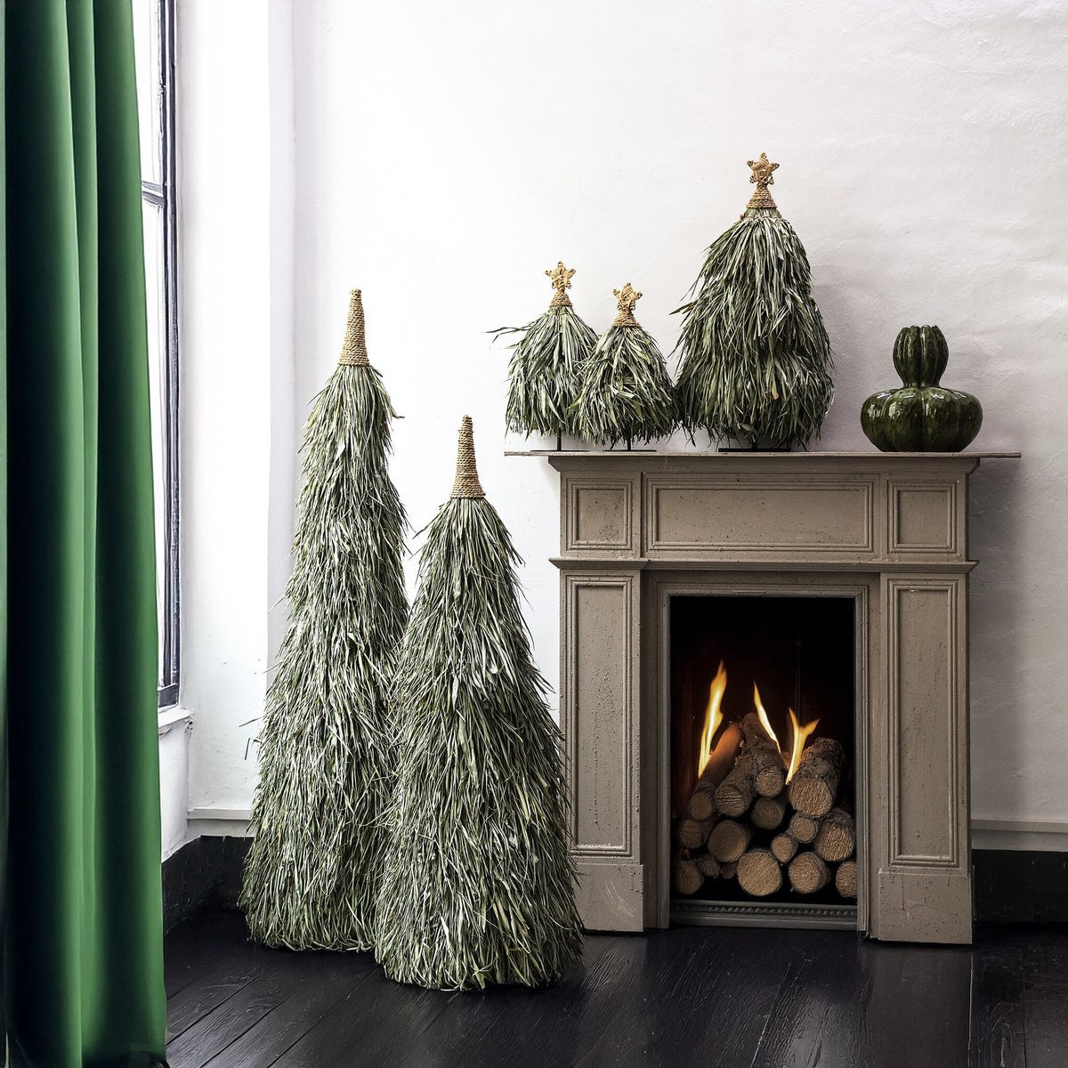 Elghanni Green Grass Figura de árbol de Navidad Grande Verde 150cm PTMD