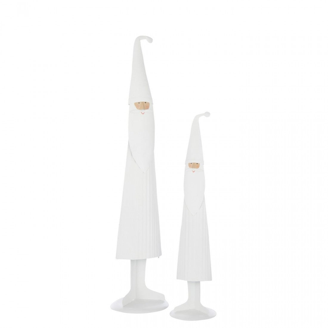 Papá Noel Moderno Metal Blanco Set de 2 J-LIne