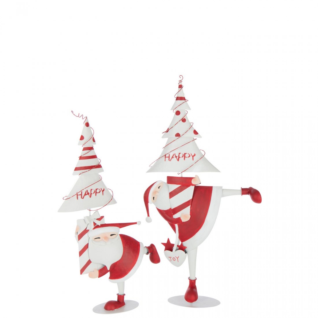 Árbol de Navidad LED de hierro rojo navideño/blanco pequeño H66 cm J-Line