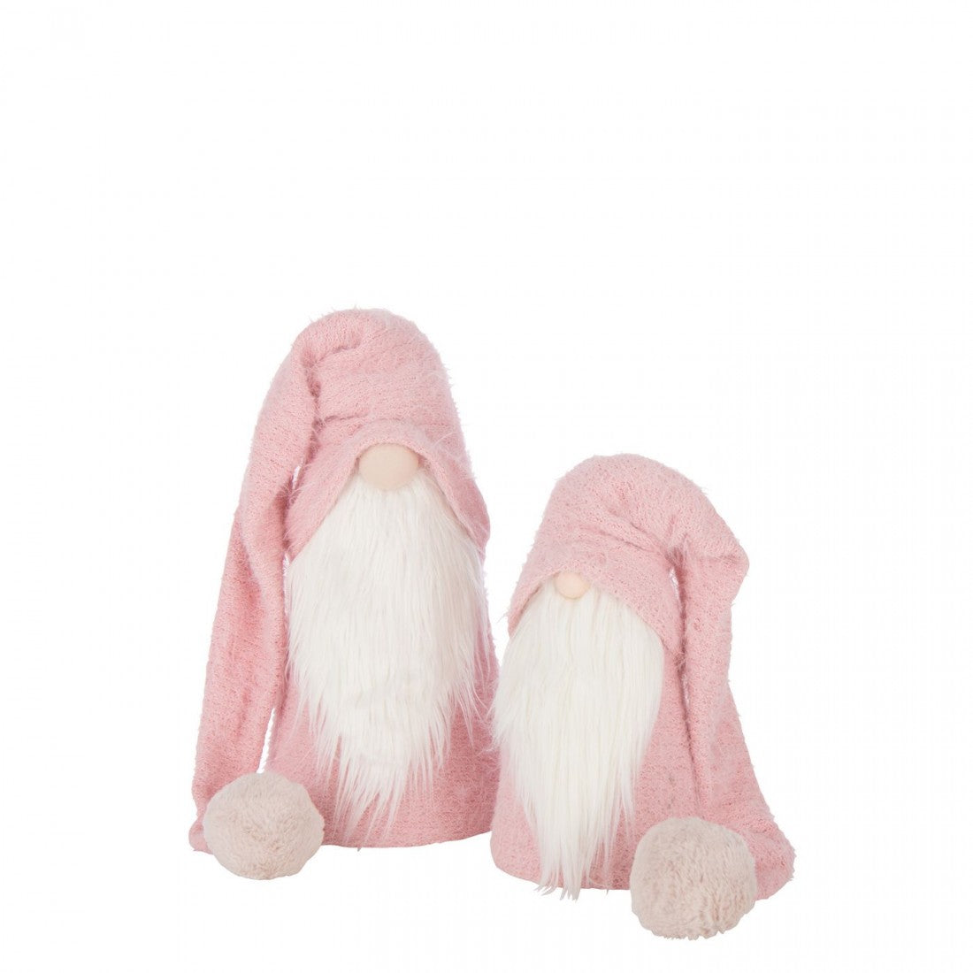 Papá Noel Invierno Poliéster Rosa Claro/Blanco Grande J-Line
