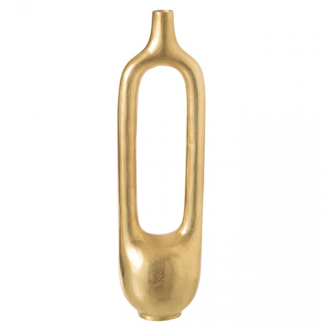 Jarrón hueco interior aluminio dorado grande J-Line