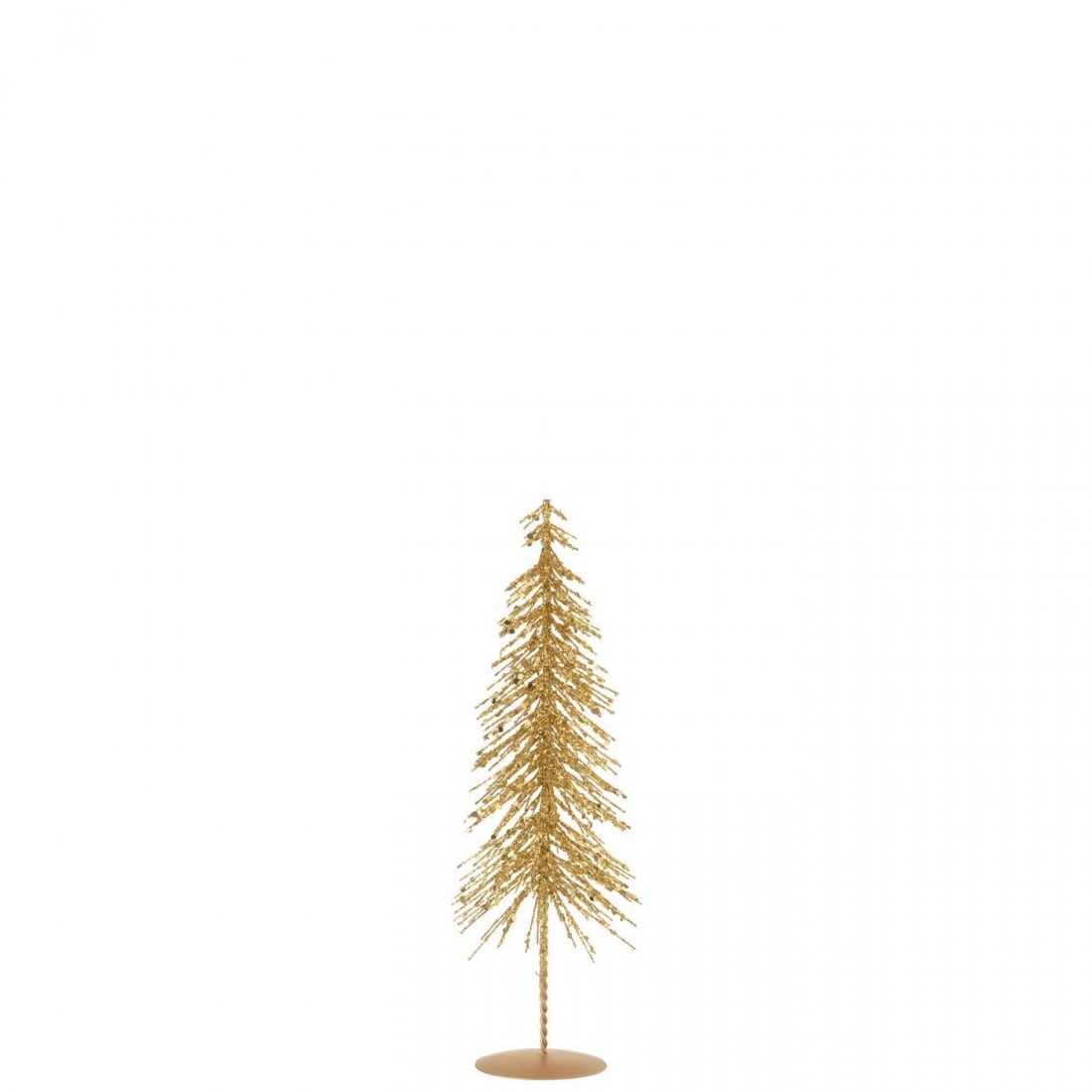 Árbol de Navidad de plástico dorado con purpurina, set de 3, j-Line