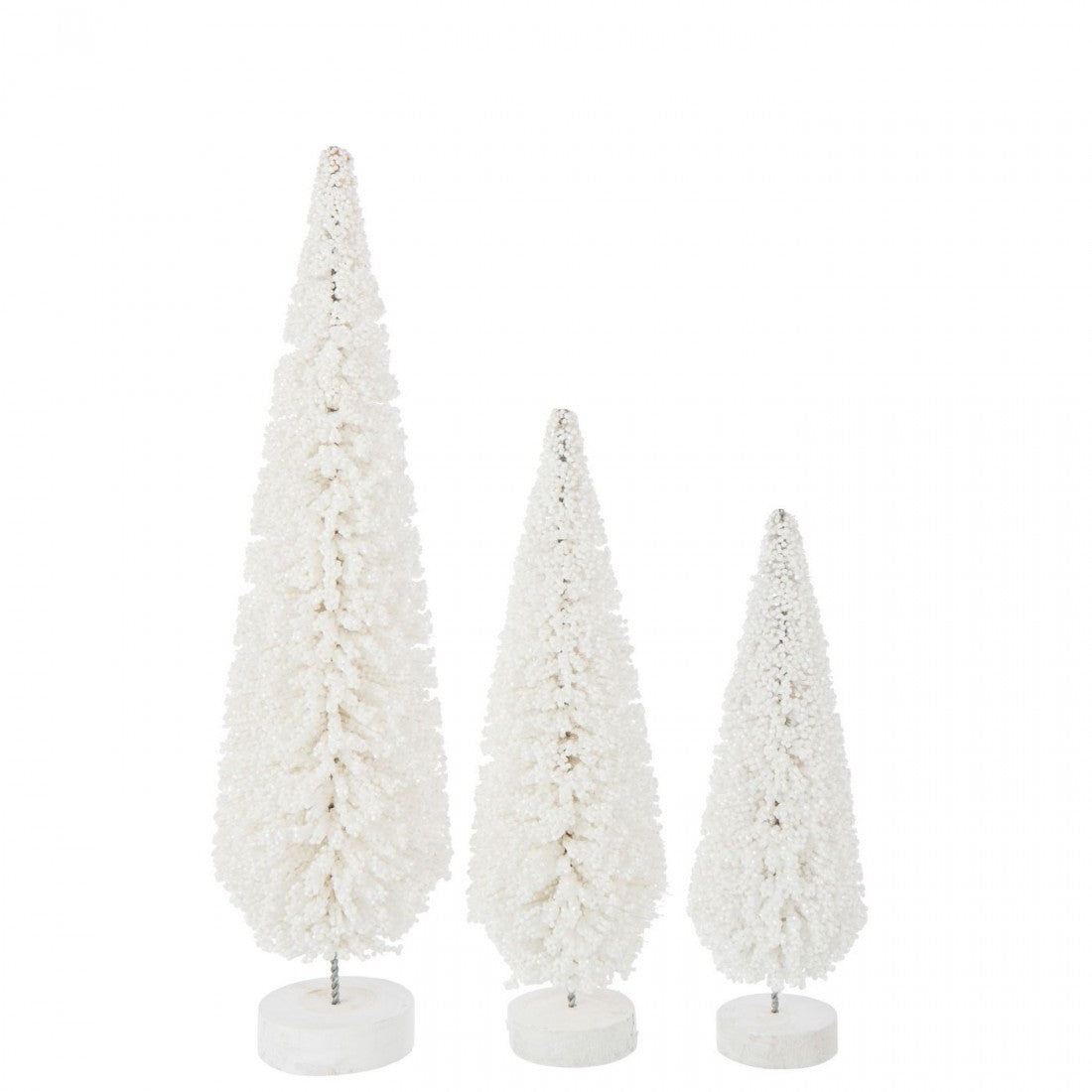 Set de 3 gorros blancos de árbol de Navidad J-Line