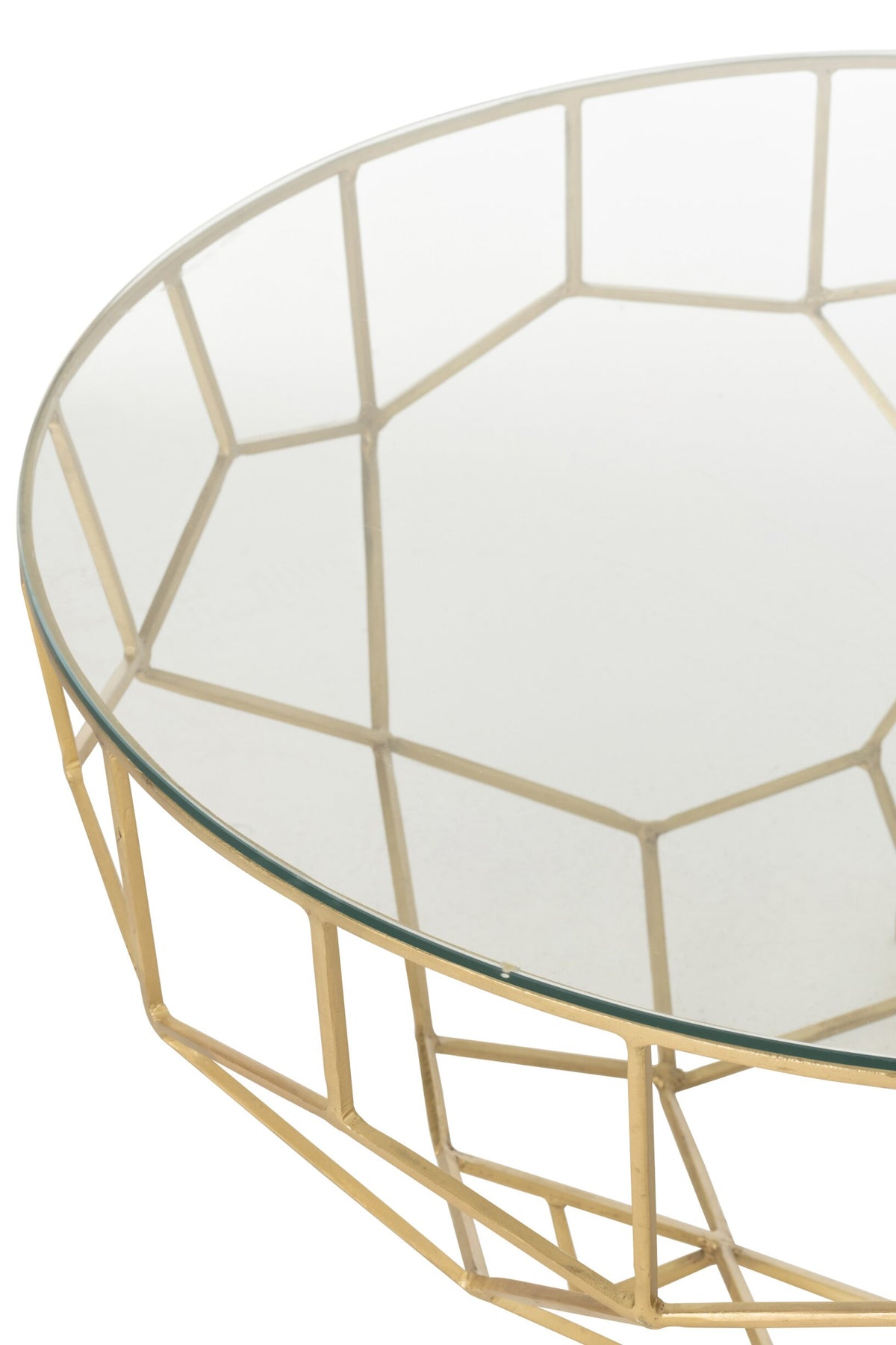 Mesa de centro Moza Metal/Vidrio Dorado J-Line