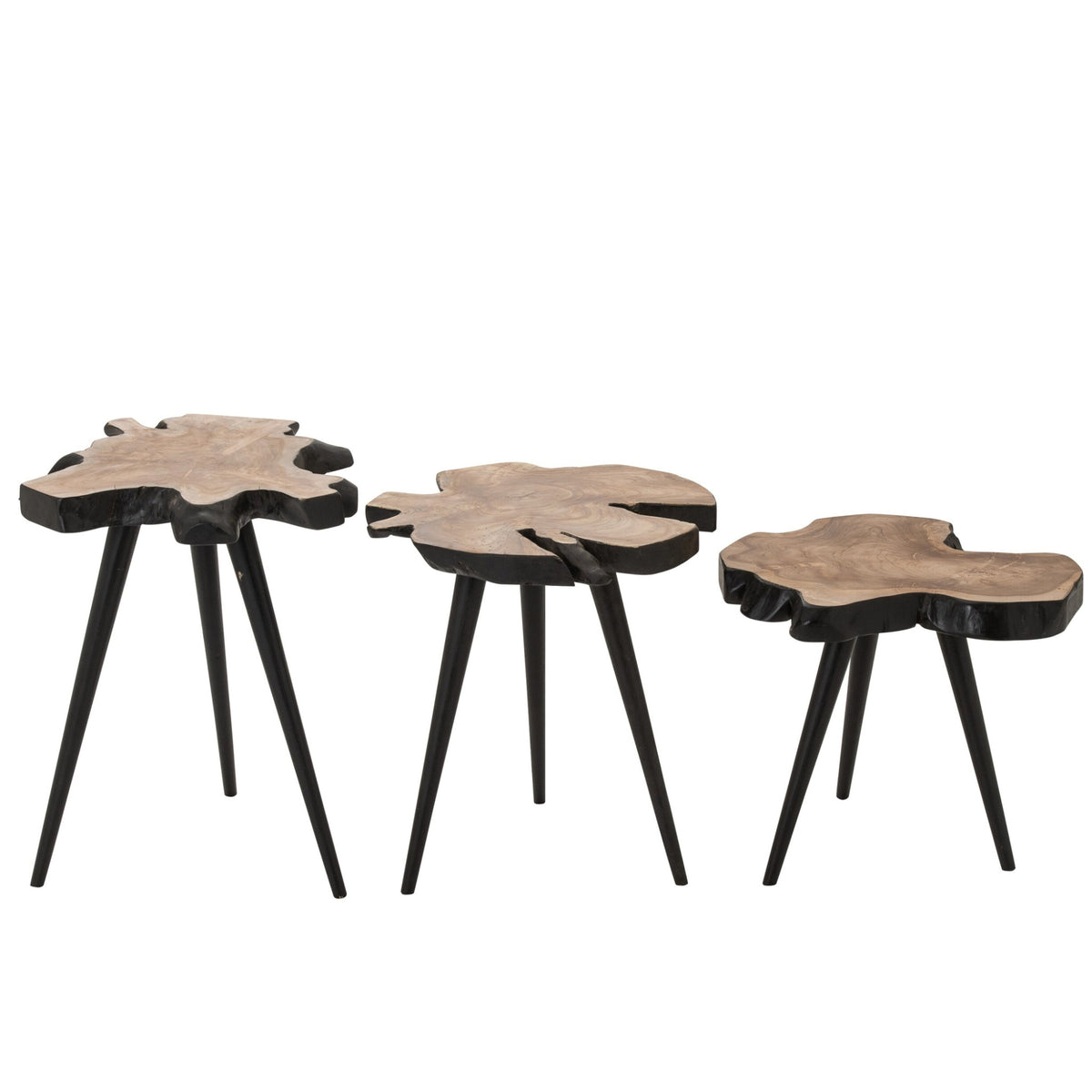 Mesa de centro de madera de teca natural/negra J-Line