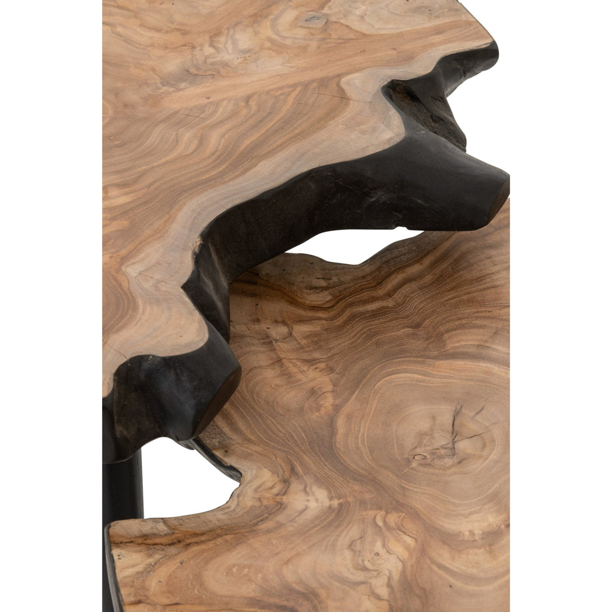 Mesa de centro de madera de teca natural/negra J-Line
