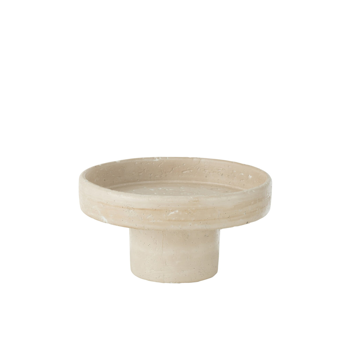 Plato Decorativo Olina Cemento Crema Pequeño