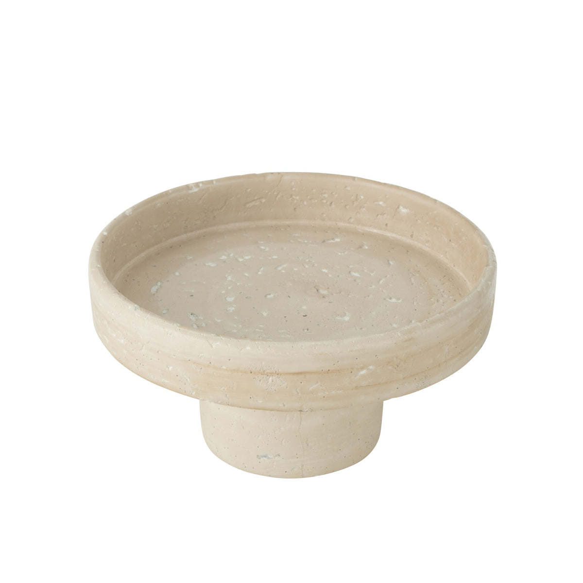 Plato Decorativo Olina Cemento Crema Pequeño