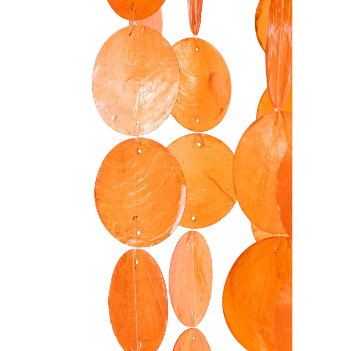 Lámpara colgante Capiz naranja grande Ø80 cm x H250 cm J-Line