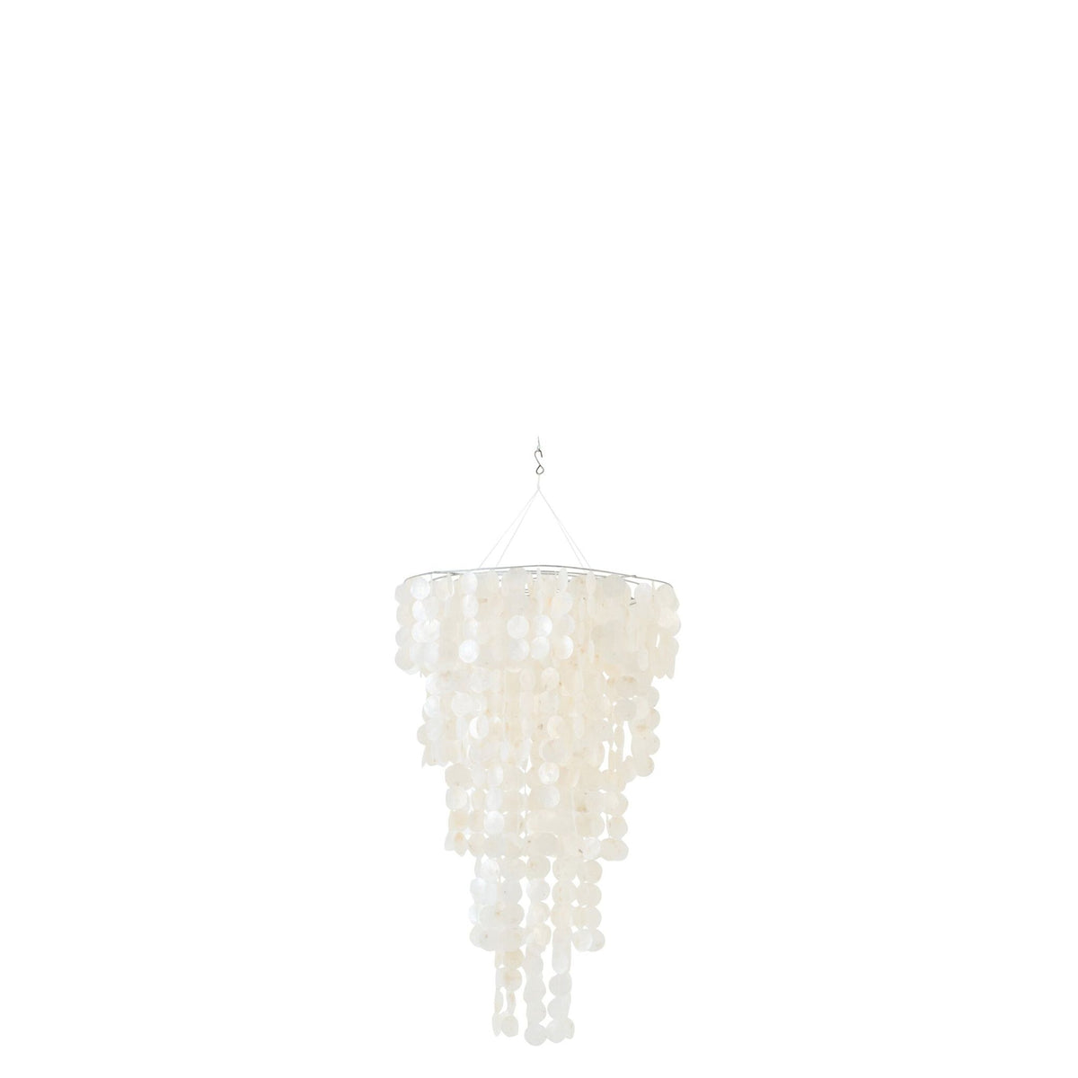 Lámpara colgante Capiz Blanco Pequeña Ø60cm x H100cm J-Line