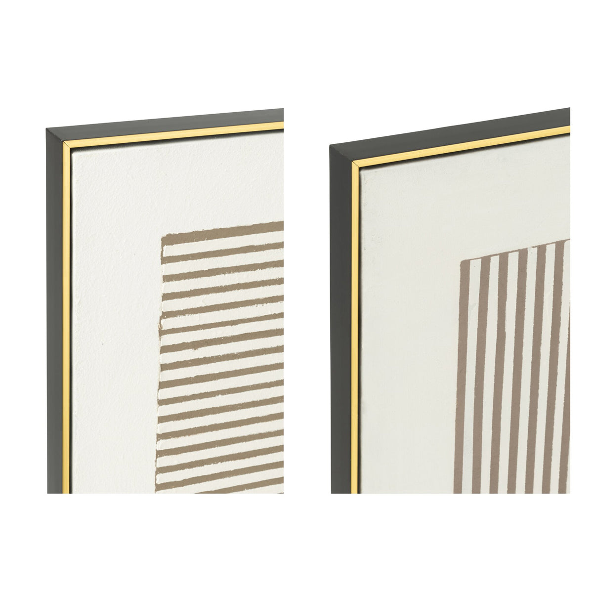 Set de 2 cuadros Lame Acryl Ecru/Taupe de J-Line