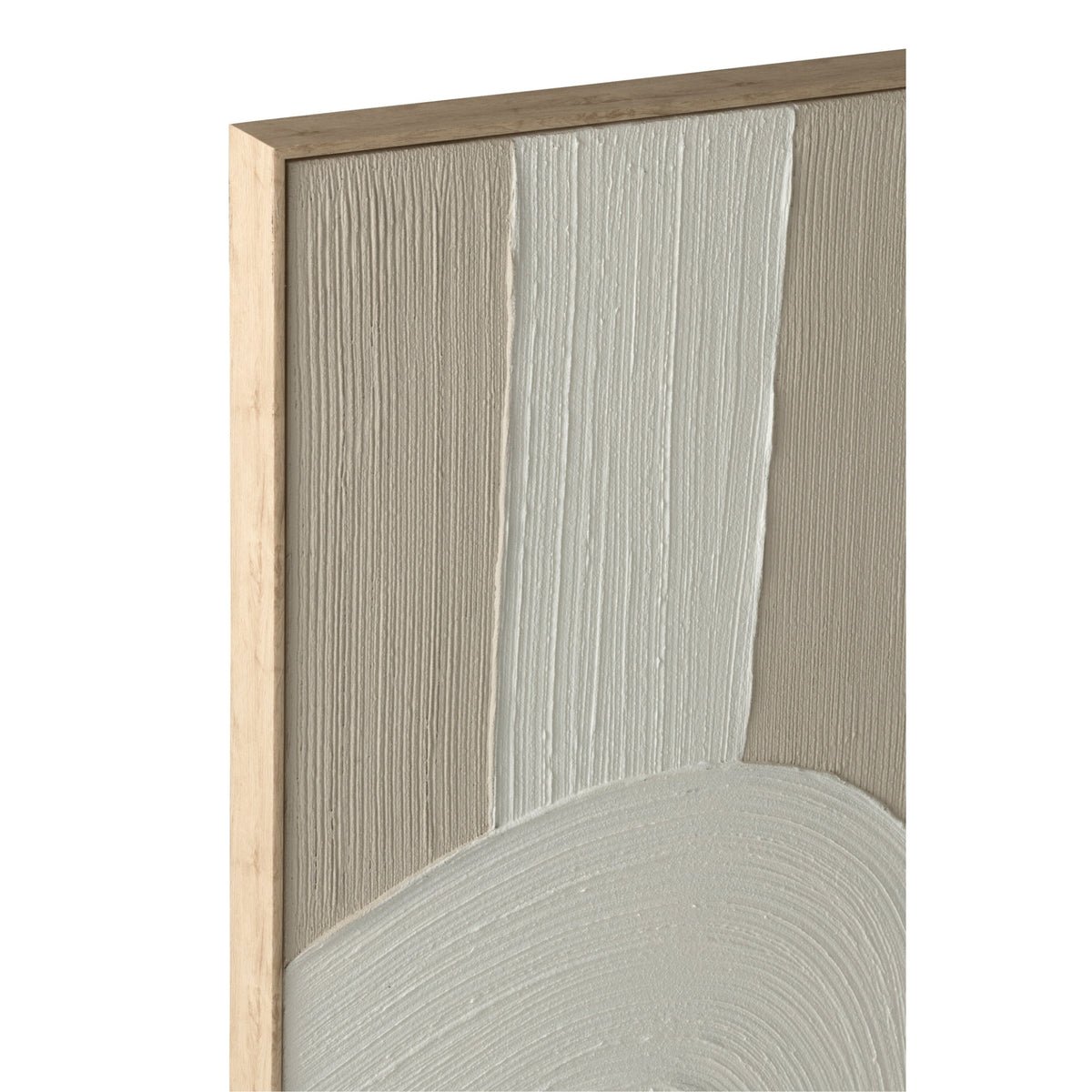 Cuadro Líneas Madera de Pino Blanco/Beige Claro J-Line