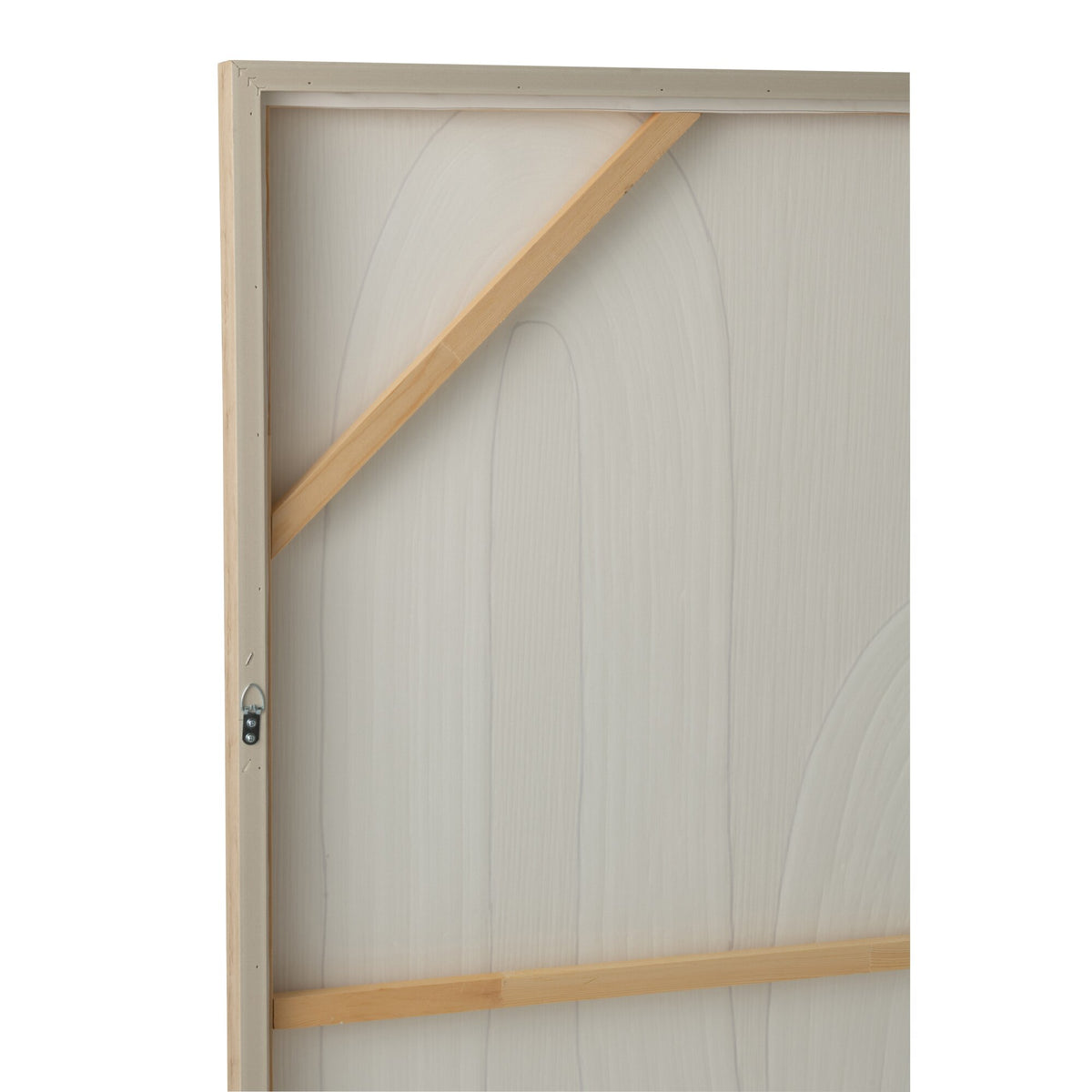 Cuadro Líneas Madera de Pino Blanco/Beige Claro J-Line