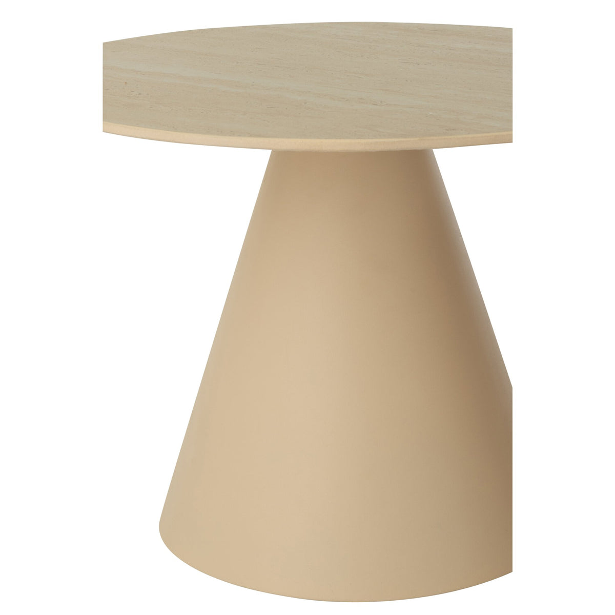 Juego de 2 mesas auxiliares cono de hierro crudo/beige J-Line