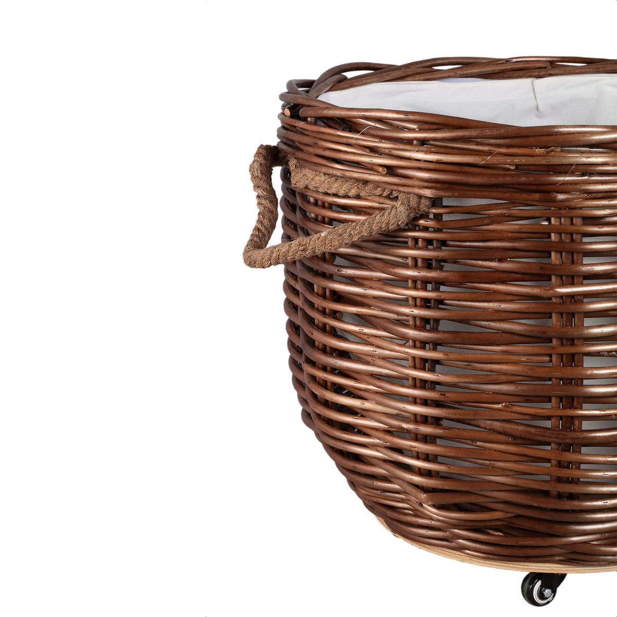 Juego de 3 cestas Darrett Willow marrones con ruedas PTMD