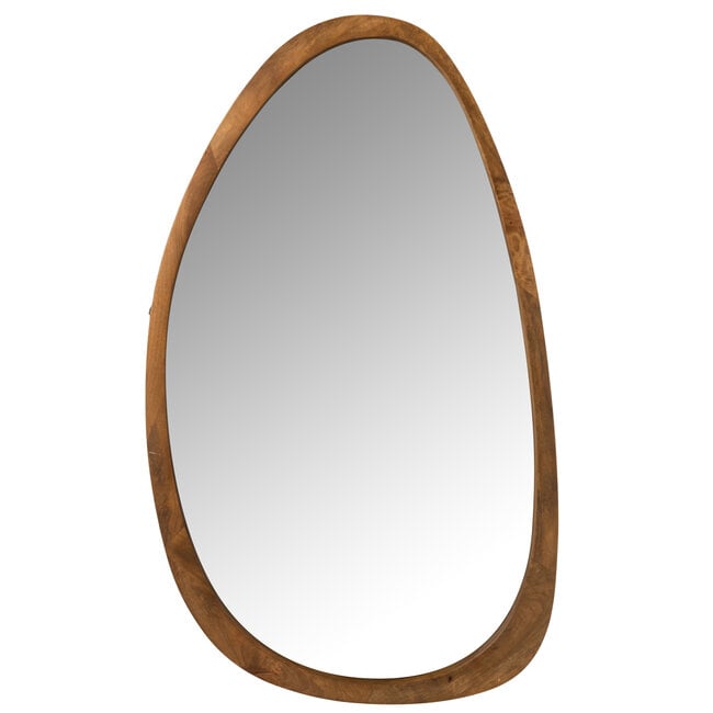 Spiegel Vince Onregelmatig Mango Hout Bruin L120x H71 x B6,5 - Spiegel - J-Line - livinglovely.nl