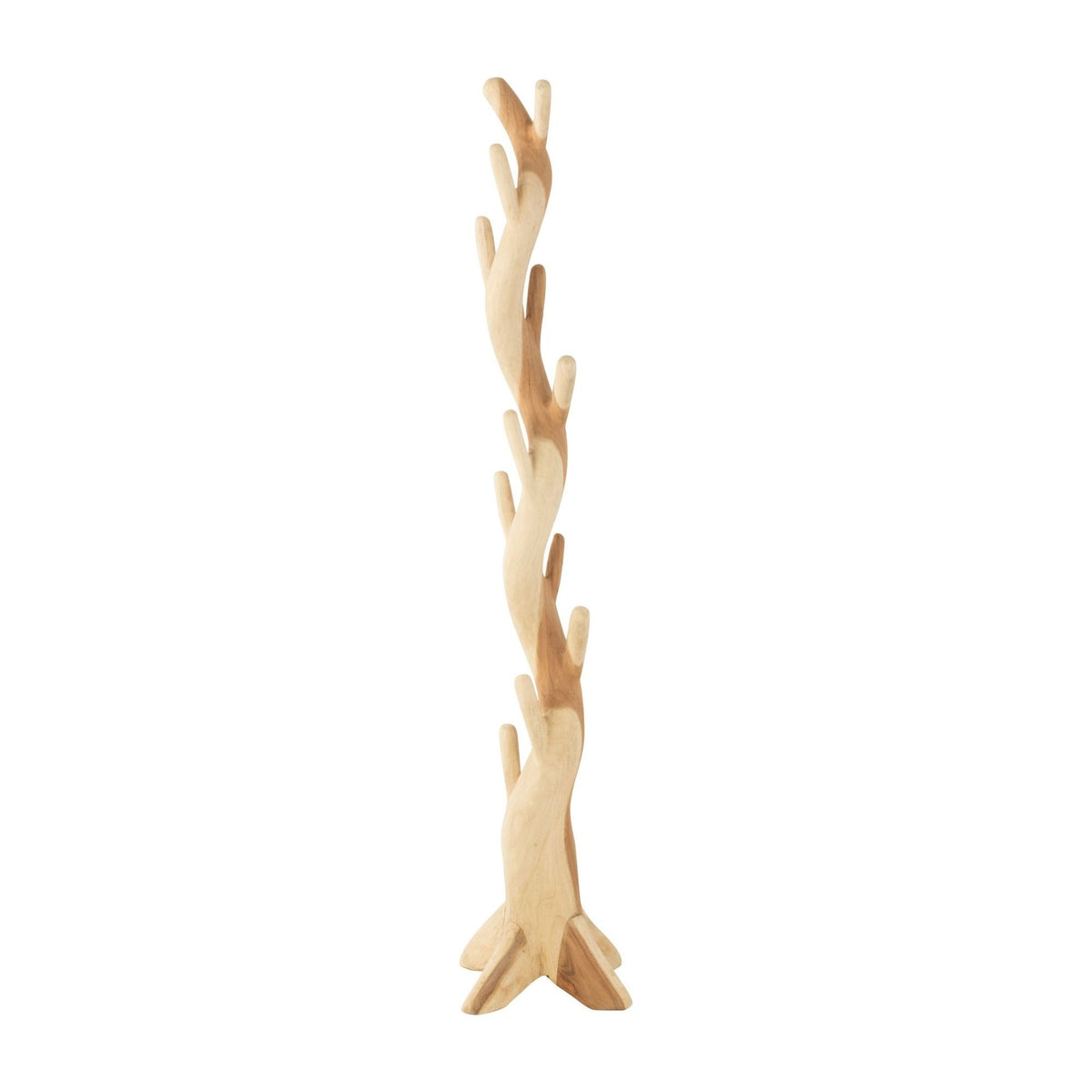 Perchero de pie de madera de teca natural J-Line
