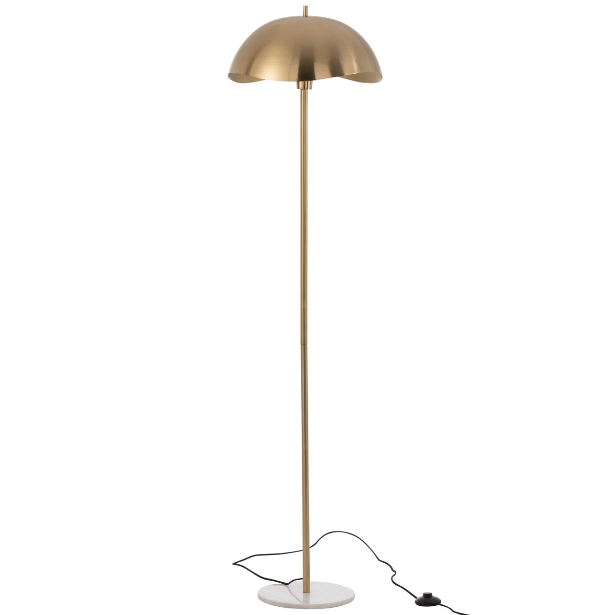 Lámpara de pie Metal/Mármol Dorado J-Line