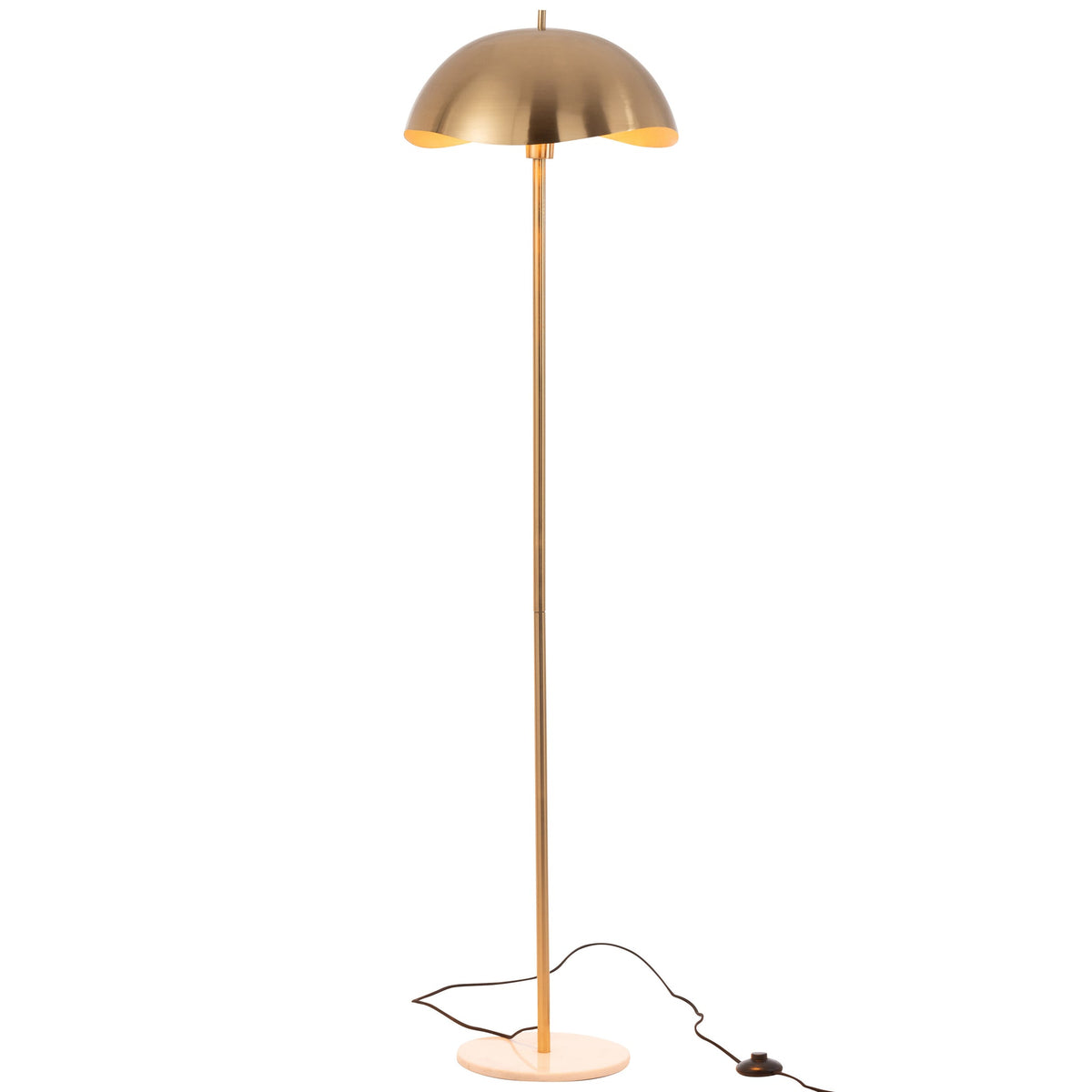 Lámpara de pie Metal/Mármol Dorado J-Line