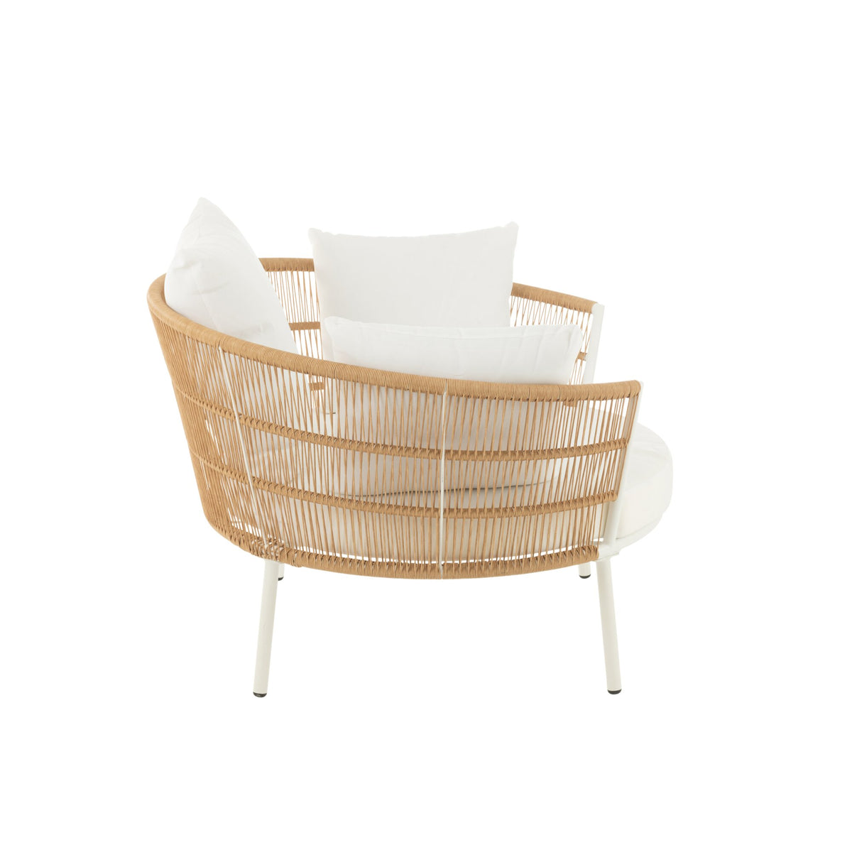 Silla Joa Metal/Ratán Blanco J-Line