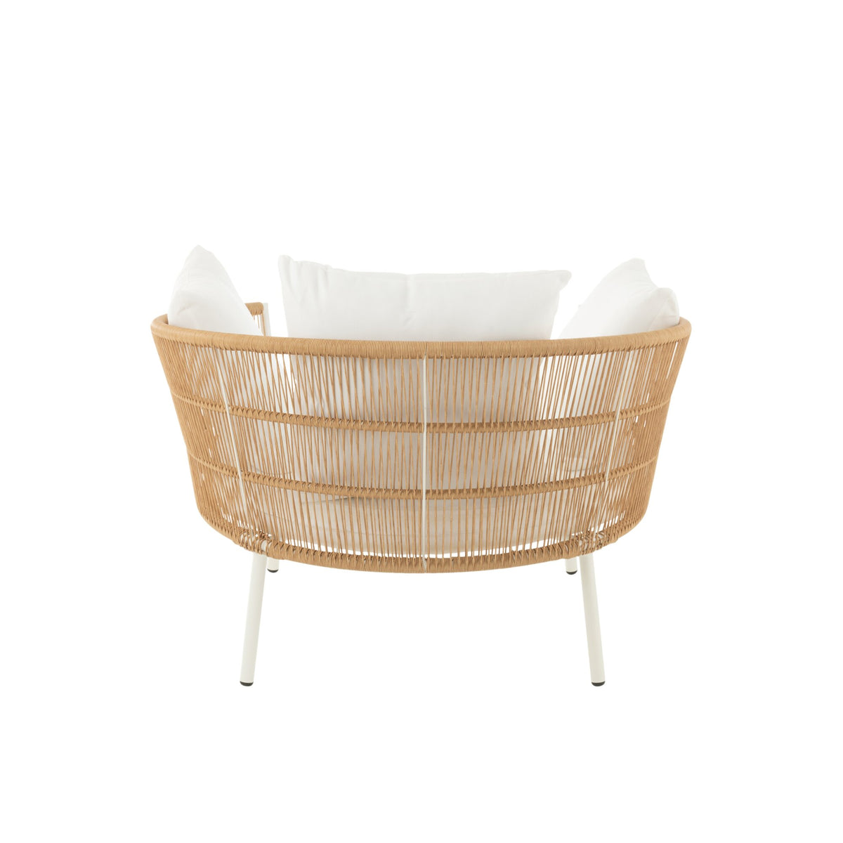 Silla Joa Metal/Ratán Blanco J-Line