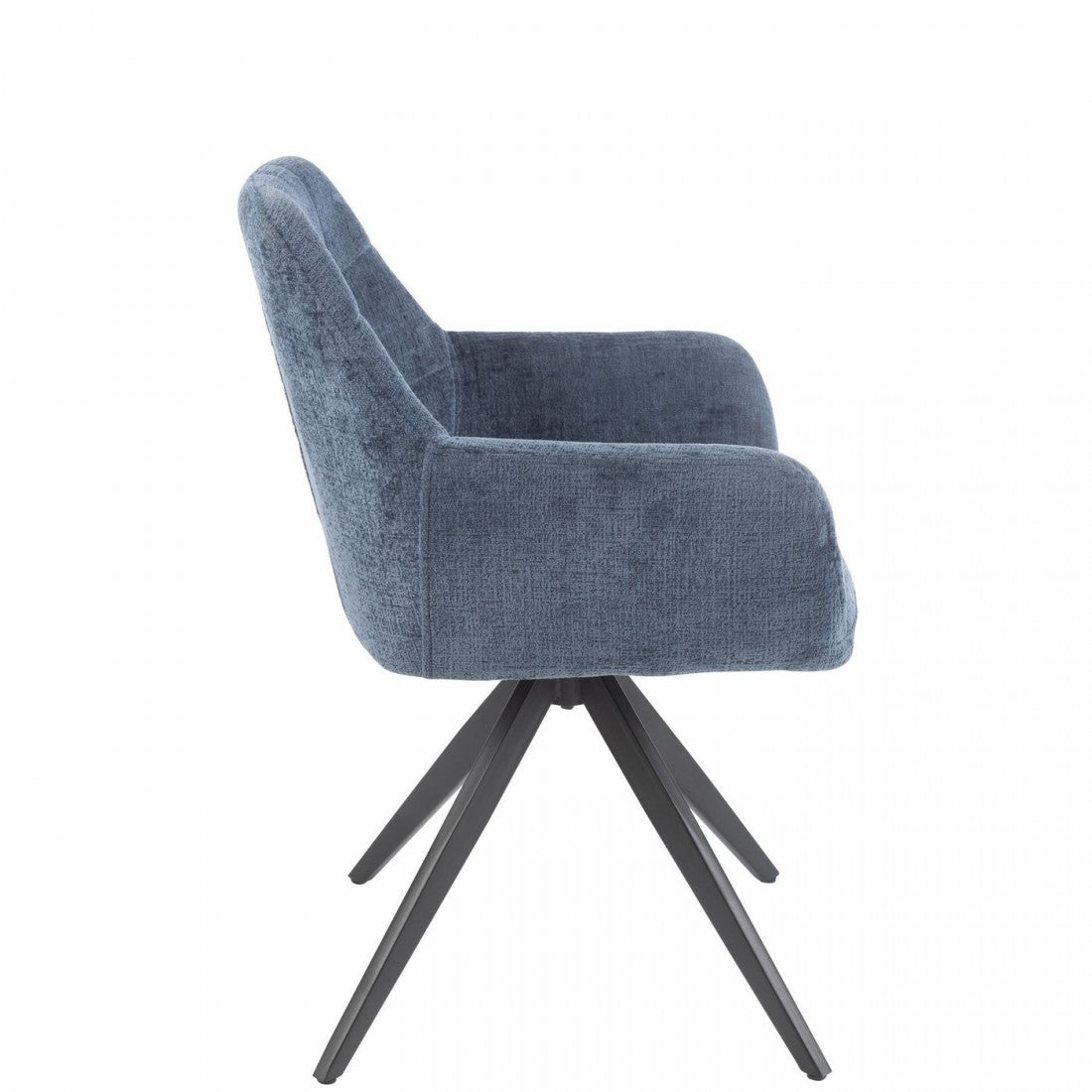 Stoel Louna Ijzer/Acryl Blauw J-Line