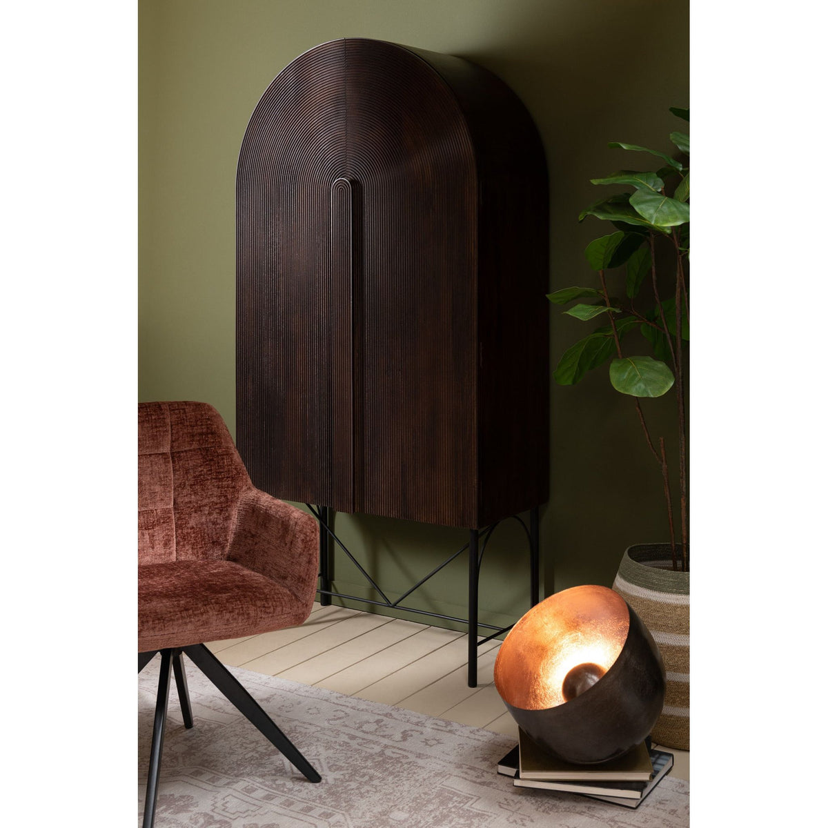 Silla Louna Hierro/Acrílico Marrón J-Line