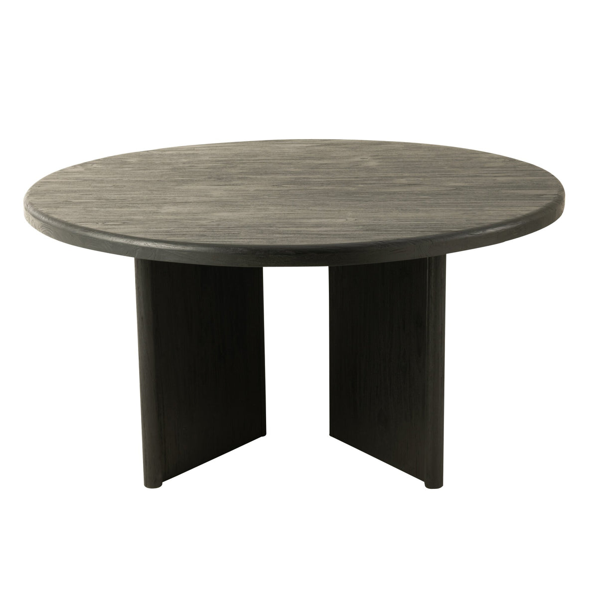 Mesa Redonda de Madera de Teca Negra J-Line