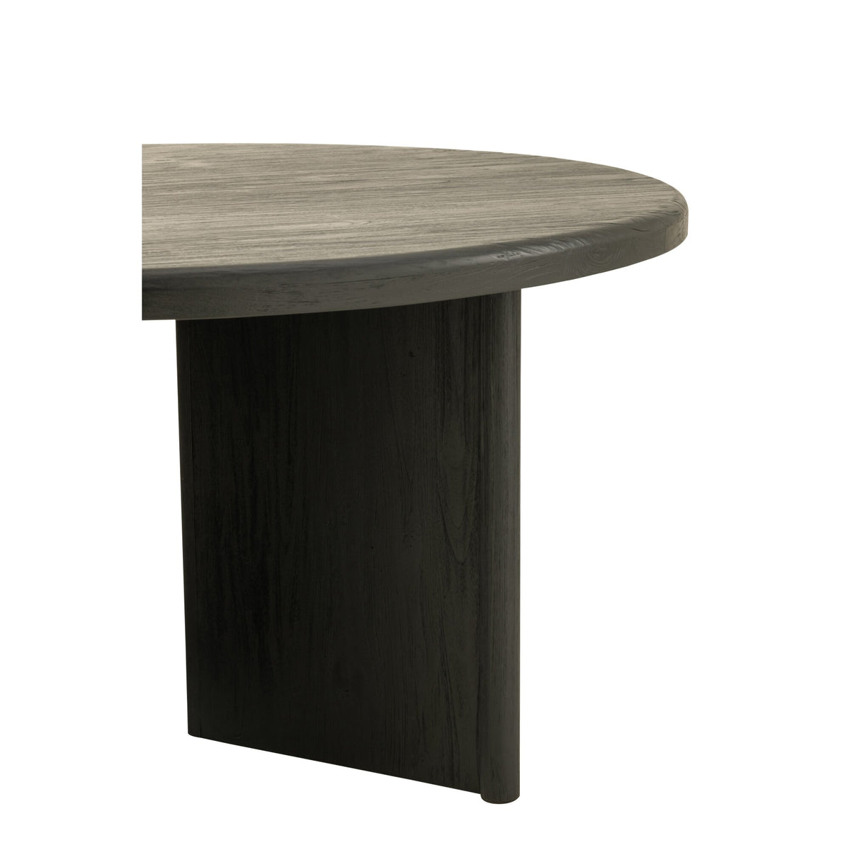 Mesa Redonda de Madera de Teca Negra J-Line