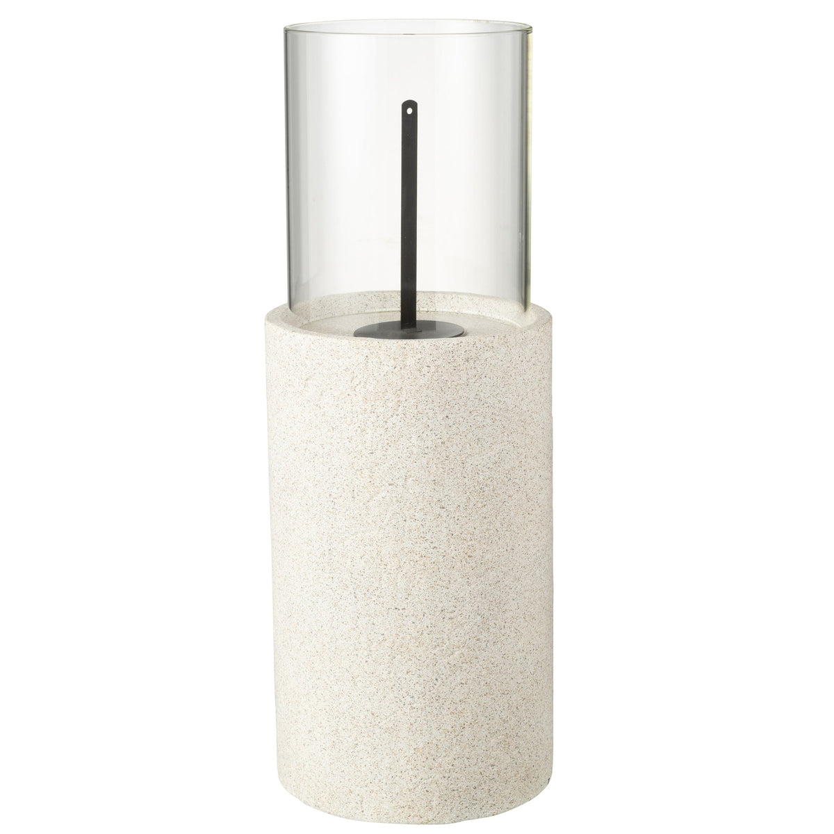 Biochimenea de mesa redonda gris Ø23x65cm